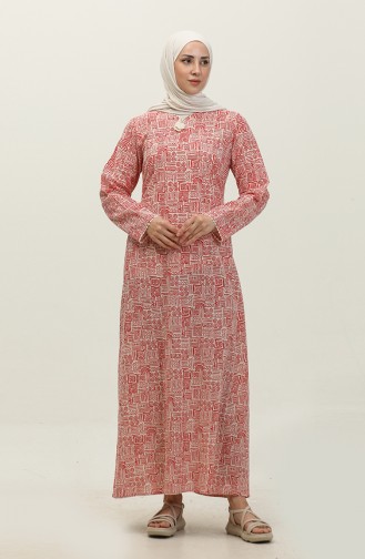 Şile Cloth Dress 0235-03 Cream Red 0235-03