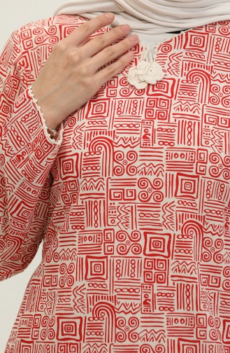 Robe En Tissu 0235-03 Rouge Creme 0235-03