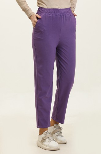 wide Leg Elastic waist Jeans 5501-04 Lilac 5501-04