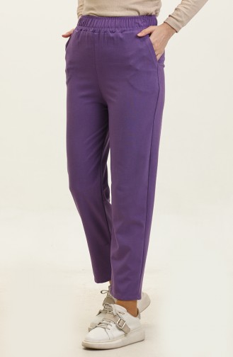 wide Leg Elastic waist Jeans 5501-04 Lilac 5501-04