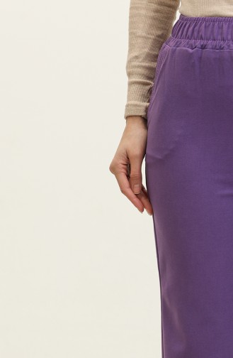 Jeans Met Wijde Pijpen En Elastische Taille 5501-04 Lila 5501-04