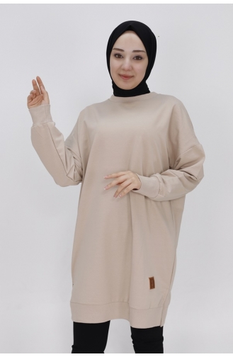 Score 2 Thread Fabric Basic Tunika-Sweatshirt 30644-01 Nerz 30644-01