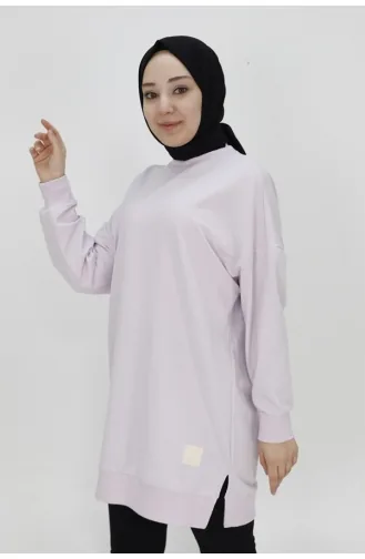 Score 2 Thread Fabric Basic Tunic Sweatshirt 30644-04 Light Lilac 30644-04