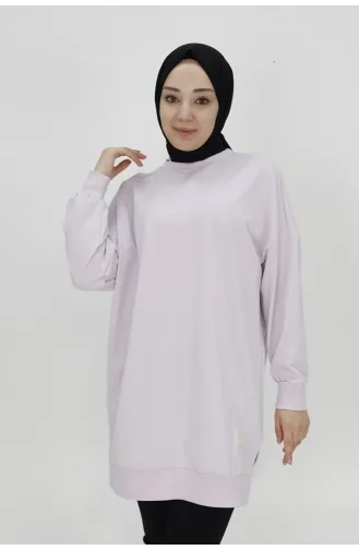Score 2 Thread Fabric Basic Tunic Sweatshirt 30644-04 Light Lilac 30644-04