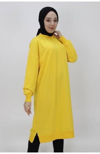 Score 2 Thread Fabric Long Length Basic Sweatshirt 30645-02 Yellow 30645-02