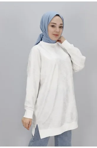 Score 2 Threads Sweat Détaillé Emblème En Tissu Pailleté 10450-03 Ecru 10450-03