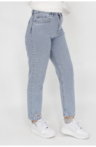Stoned Mom Jeans Denim Trousers 28117-01 Ice Blue 28117-01