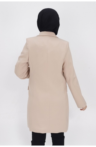 Fake-Blazer Mit Taschendetail Und Zweireihigem Kragen 2401-04 Stone 2401-04