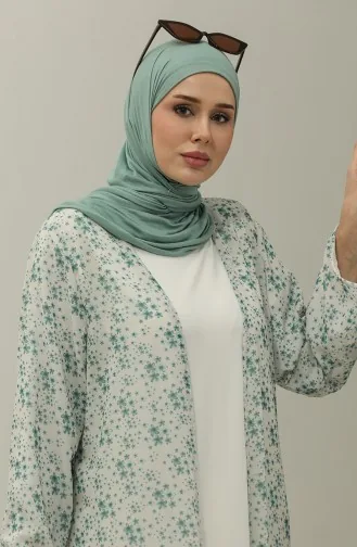 Grote Maat Blousejasje Dubbel Pak 0129C-03 Groen Ecru 0129C-03