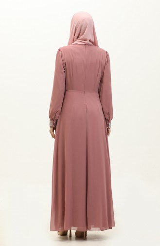 Chiffon Avondjurk 52876-03 Dusty Rose 52876-03