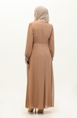 Abendkleid Aus Chiffon 52876-05 Nerz 52876-05