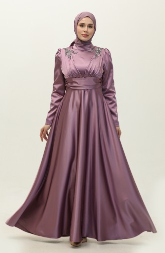 Robe De Soirée Satin 52880-04 Lilas 52880-04