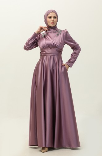 Satin Evening Dress 52880-04 Lilac 52880-04