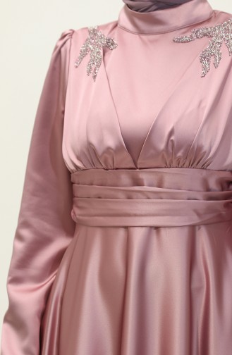 Robe De Soirée Satin 52880-09 Rose Poudré 52880-09