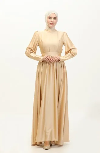 Holle Satijnen Avondjurk 6080-09 Goud 6080-09