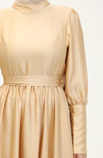 Holle Satijnen Avondjurk 6080-09 Goud 6080-09