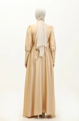 Holle Satijnen Avondjurk 6080-09 Goud 6080-09