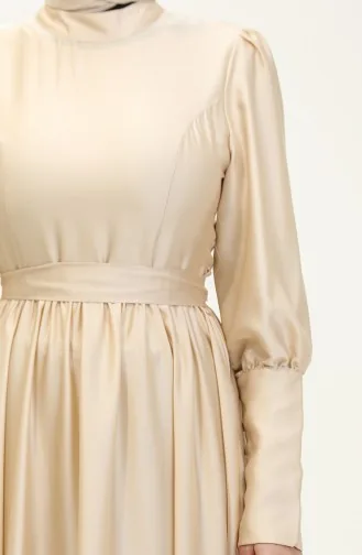 Abendkleid Aus Satin Mit Körbchen 6080-10 Hellbeige 6080-10