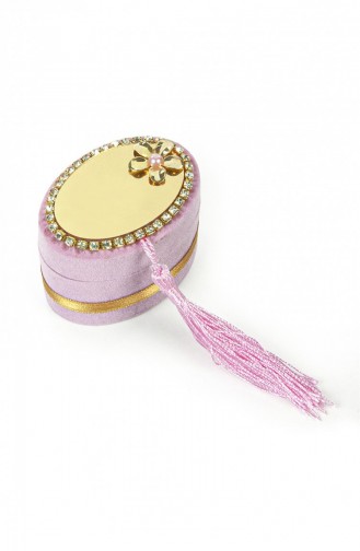 Samtverpacktes Mevlüt-Geschenkset Mit Gesangsmaschine Und Perlen-Rosenkranz In Rosa 4897654302922 22167