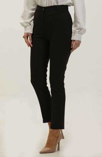 Straight Leg Trousers 1148-01 Black 1148-01