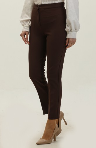 Straight Leg Trousers 1148-09 Brown 1148-09