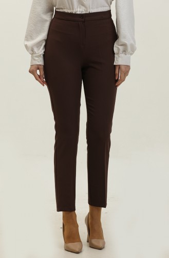 Straight Leg Trousers 1148-09 Brown 1148-09