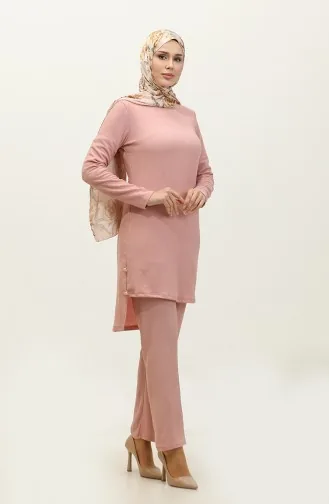 Tunika-Hose Mit Knöpfen Doppelanzug 0101DA-01 Puder 0101DA-01