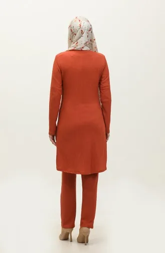 طقم ثنائي تونيك بنطلون 0101DA-03 قرميدي  0101DA-03