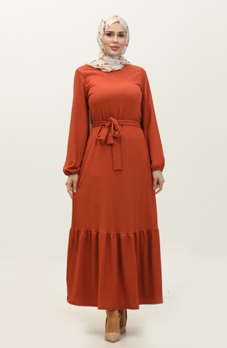 Shirred Skirt Belted Dress  0202DA-01 Tile 0202DA-01
