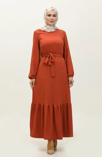 Kleid Mit Gerafftem Saum Und Gürtel 0202DA-01 Kachel 0202DA-01