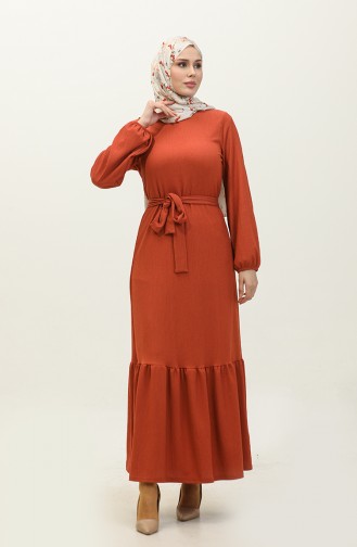 Kleid Mit Gerafftem Saum Und Gürtel 0202DA-01 Kachel 0202DA-01