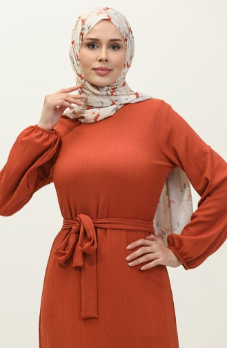 Kleid Mit Gerafftem Saum Und Gürtel 0202DA-01 Kachel 0202DA-01