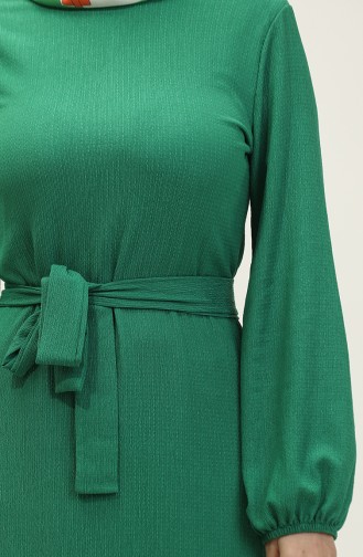 Robe Ceinturée Ourlet Fronce 0202DA-03 Vert 0202DA-03