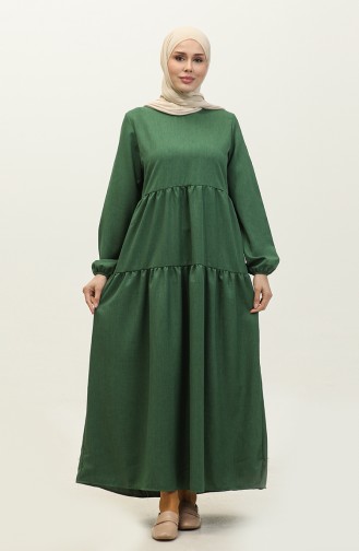 Gathered Dress 1993-04 Emerald Green 1993-04