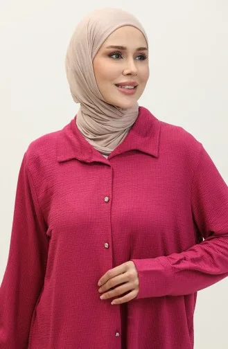 Tunique A Boutons 2145-01 Fuchsia 2145-01