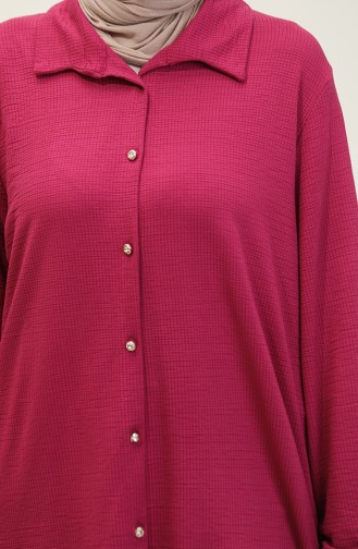 Buttoned Tunic 2145-01 Fuchsia 2145-01