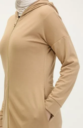 Abaya Mit Reißverschluss 2140-08 Dunkelbeige 2140-08