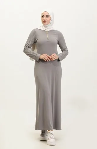 Jurk Met Ritssluiting 2148-02 Grijs 2148-02