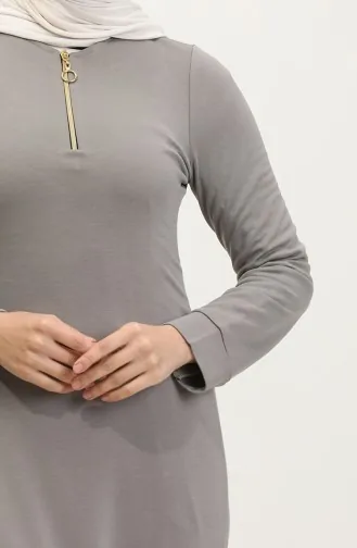 Jurk Met Ritssluiting 2148-02 Grijs 2148-02