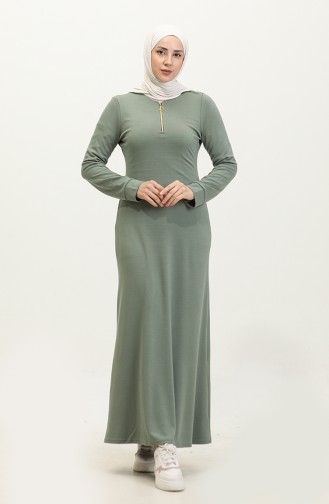 Zippered Dress 2149-01 Green 2149-01