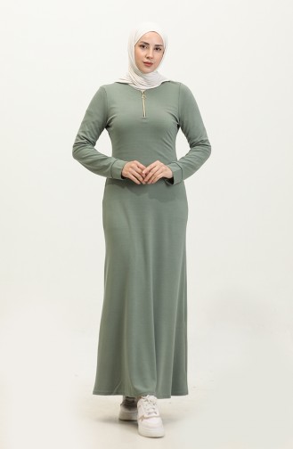 Kleid Mit Reißverschluss 2149-01 Grün 2149-01