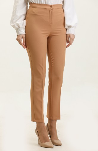 Düz Paça Pantolon 1148-10 Camel