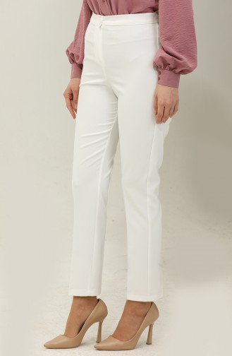 Straight Leg Trousers 1148-11 Ecru 1148-11