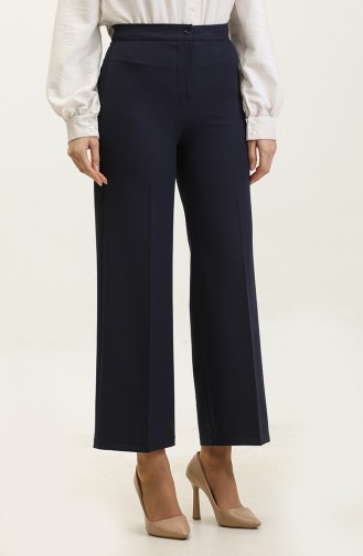 Broek Met Wijde Pijpen 1149-02 Marineblauw 1149-02