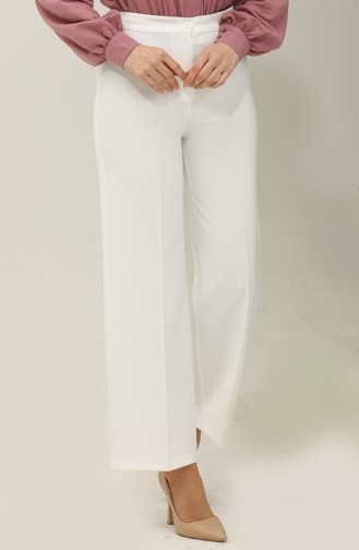 Wide Leg Trousers 1149-03 Ecru 1149-03