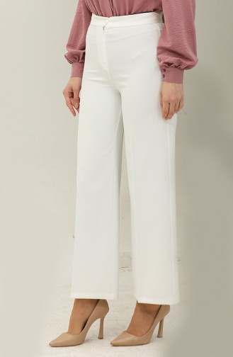 Wide Leg Trousers 1149-03 Ecru 1149-03