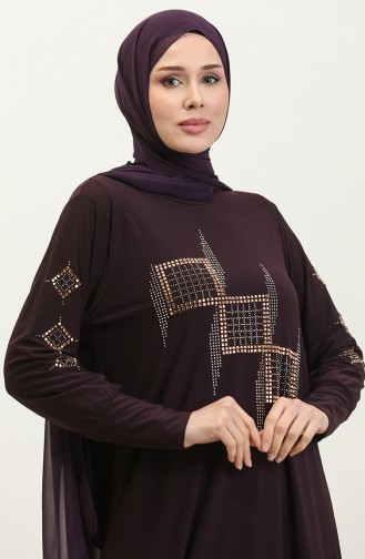 Dilruba Sandy Stone Dress 0349-02 Purple 0349-02