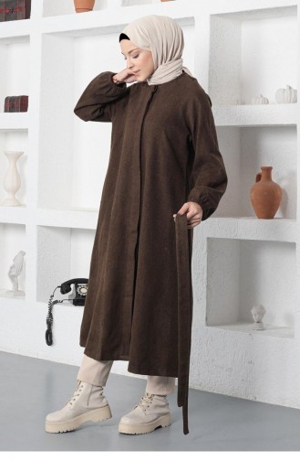 Buttoned Stamped Cape 5392A-09 Brown 5392A-09
