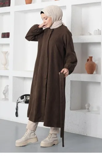 Buttoned Stamped Cape 5392A-09 Brown 5392A-09