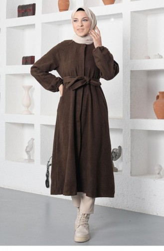 Buttoned Stamped Cape 5392A-09 Brown 5392A-09